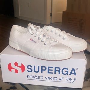 NWT white superga sneakers